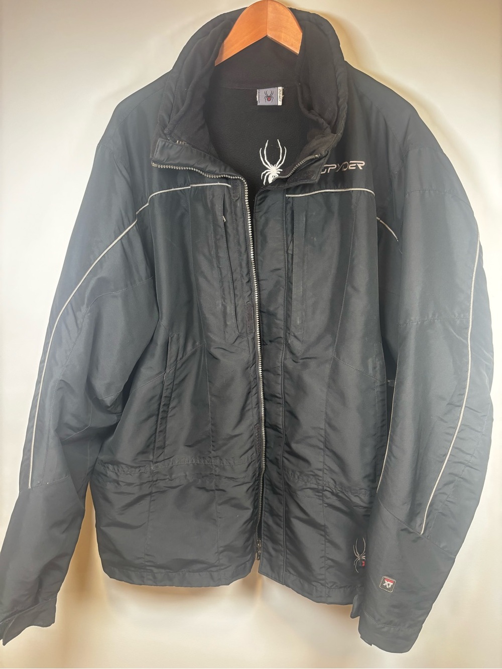 VINTAGE Y2K SPYDER XT5000 MEN’S XXL SKI SNOWBOARD Winter JACKET BLACK Outdoor